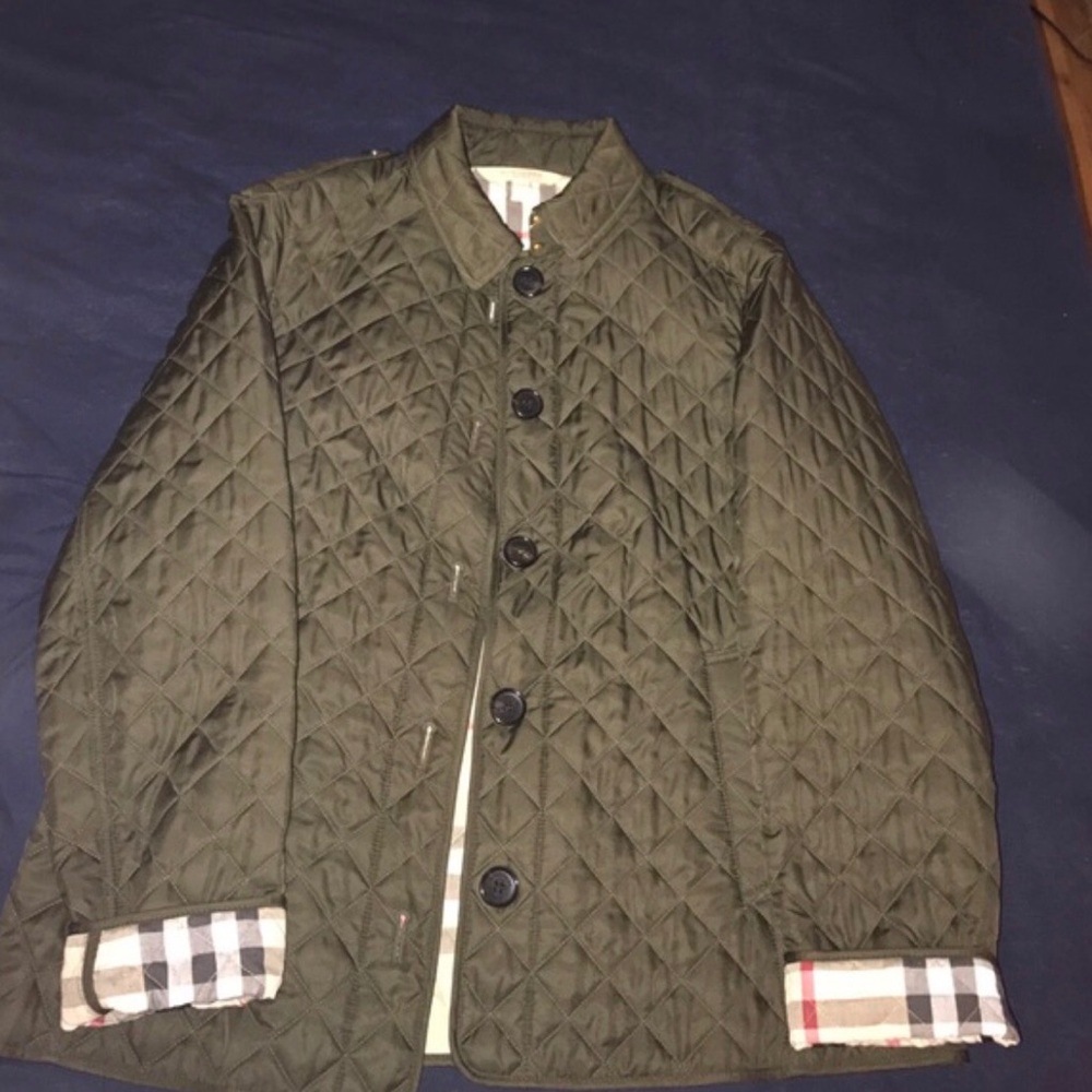 Burberry Olive Quilted Jacket